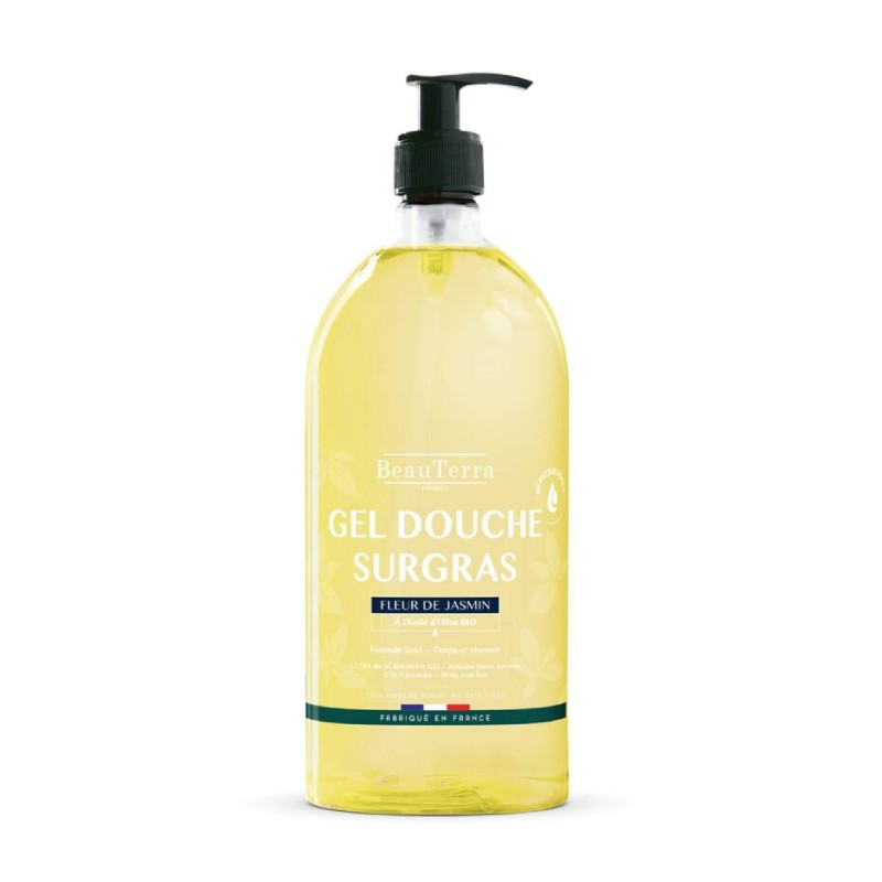 BEAUTERRA Jasmine shower gel with organic olive oil 1000 ml