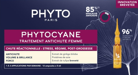 PHYTO Phytocyane Reactionary Anti-hair Loss Treatment For Women 5 ml ampoules 12 pcs