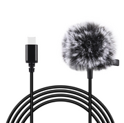 Jack Puluz tie microphone with clip PU425 1.5m USB-C