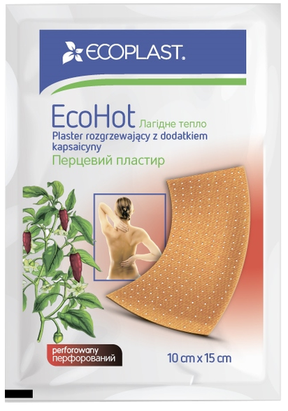 ECOPLAST Ecohot Warming Pepper 10x15cm a patch 1 pcs