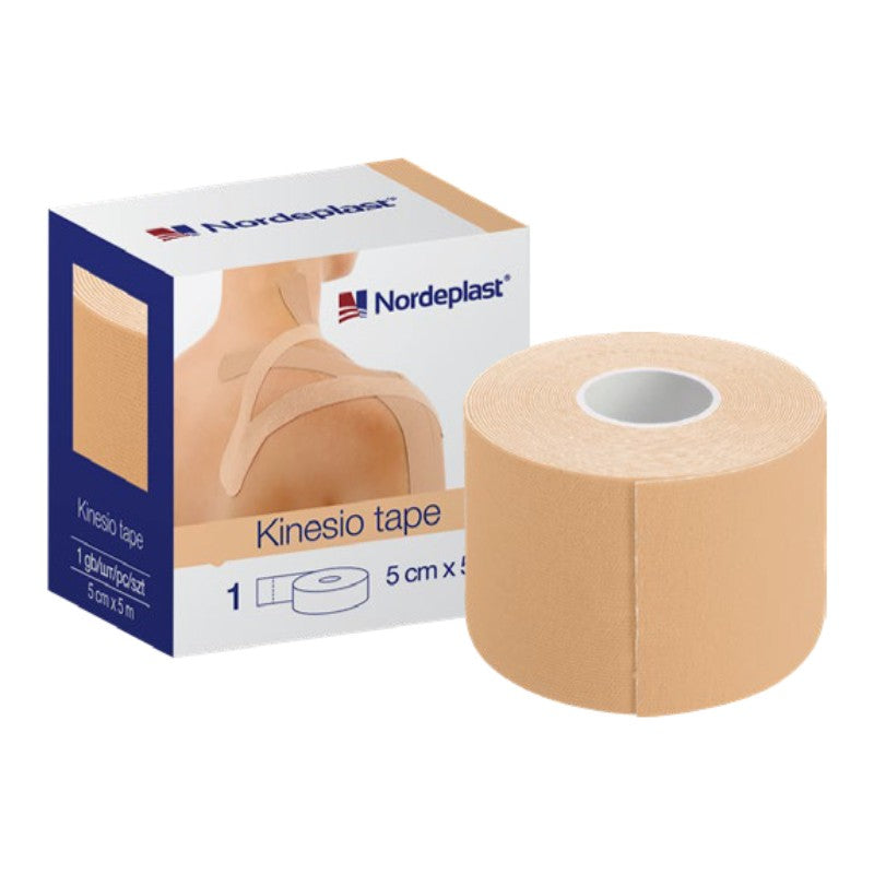 NORDEPLAST Kinesiology tape beige 5cmx5m, 1 pc.
