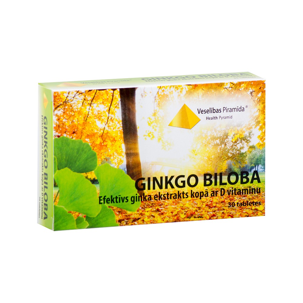 HEALTH PYRAMID Ginkgo biloba tablets with vitamin D N30