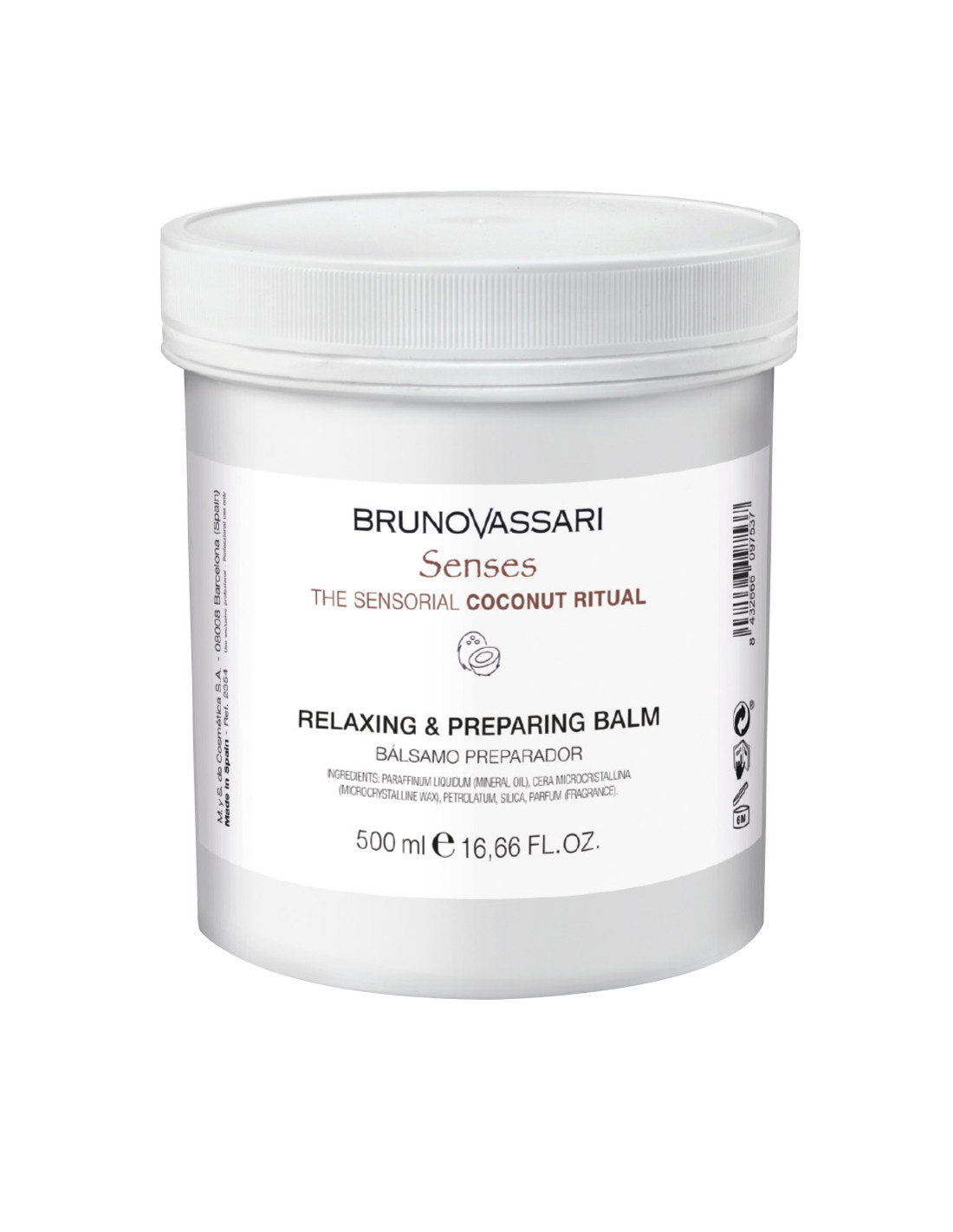 Bruno Vassari, Senses, Coconut, Relaxing, Body Balm, 500 ml