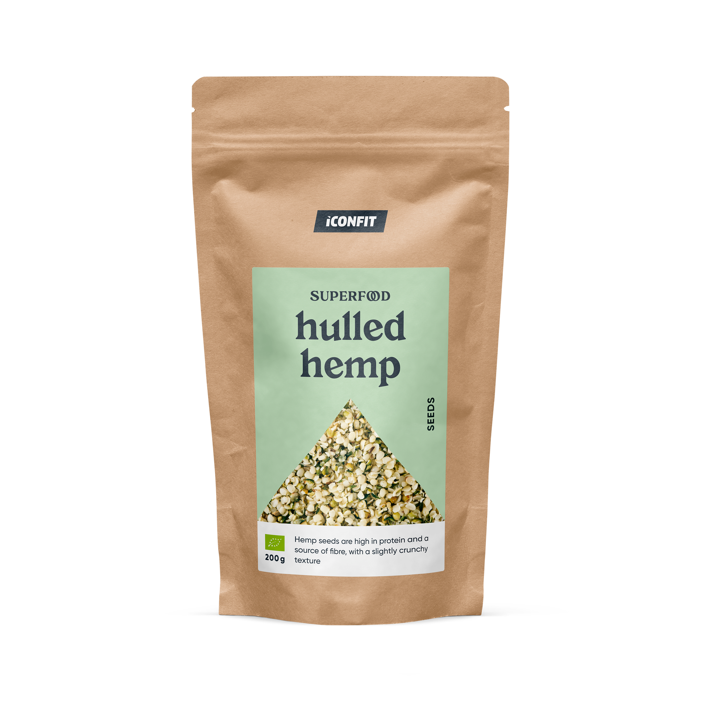ICONFIT Organic Hulled Hemp Seeds 200 g