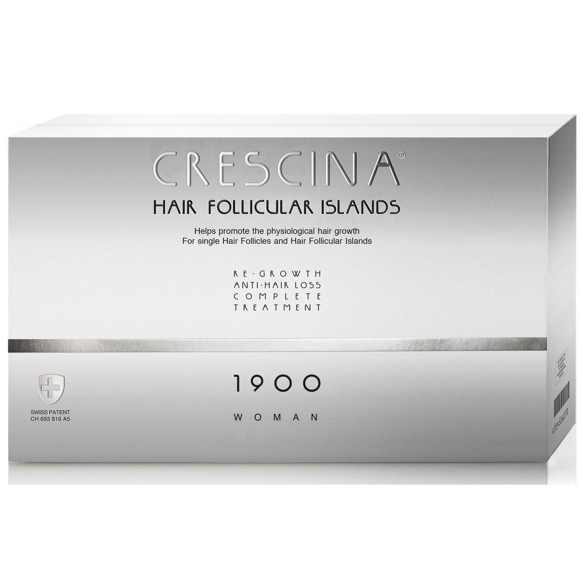Labo Cosprophar Suisse,  Crescina Follicular Islands 1900, For Growth Stimulation, Ampoules Treatment Serum, For Scalp, For Women, 10 +10 pcs